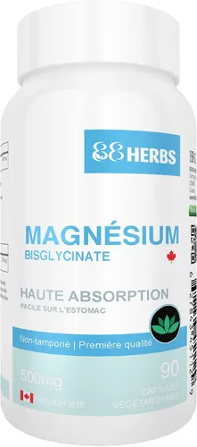 Vista 4 de Bisglicinato de magnesio – Máxima absorción – Grado premium – Sin rellenos – No tamponado – 90 cápsulas vegetales – 500 mg de bisglicinato