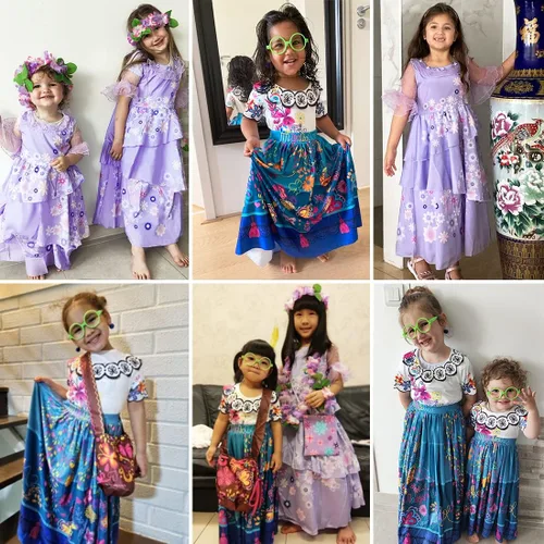 Vista 3 de Disfraz de Mirabel para niños, disfraz de princesa mágica Isabela, vestido de fiesta de Halloween