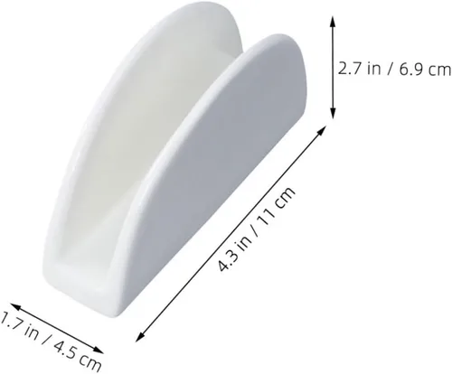 Vista 2 de Zerodeko Juego de 2 servilleteros clásicos de cerámica versátiles para cocina, cena