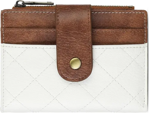 Vista 13 de GAEKEAO Billeteras pequeñas para mujer, con bloqueo RFID, plegable, de piel vegana, con bolsillo con cremallera, ventana de identificación