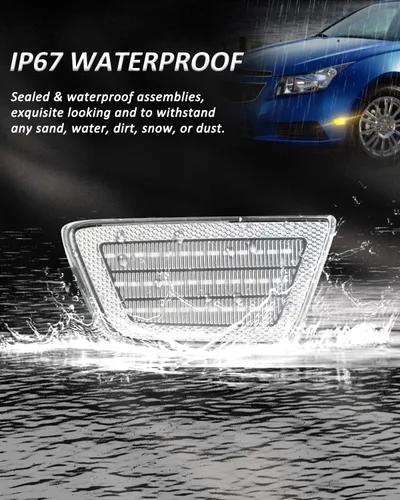 Vista 6 de Ensemble de luces de marcador lateral LED Bestview, lámparas de señal de estacionamiento para parachoques delantero compatibles para Chevy Cruze