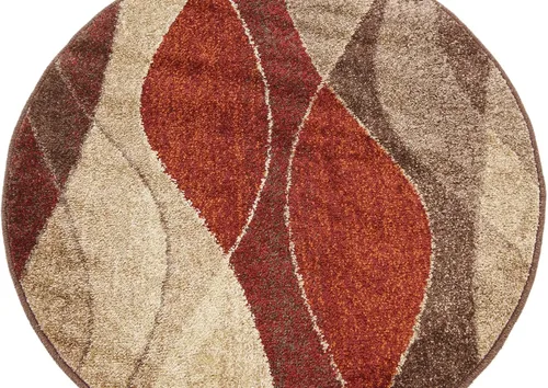 Vista 9 de Unique Loom Colección Otoño Alfombra de Área - Plantation (3' 3" Redonda, Multicolor/Beige)