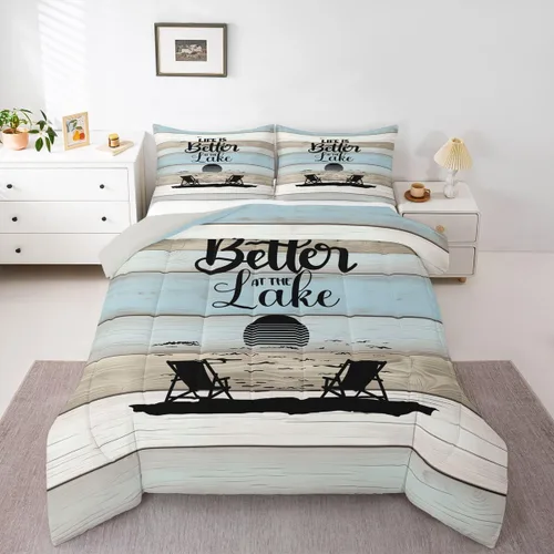 Vista 49 de Erosebridal Juego de edredón de ancla náutica, juego de ropa de cama con brújula oceánica, tamaño individual para niños, adolescentes y adultos