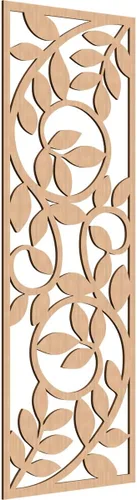 Vista 53 de 9 3/8"W x 24 3/8"H x 1/4"T Utica Decorativo Fretwork Madera Paneles de Pared, Abedul