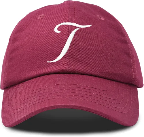 Vista 20 de DALIX Gorra de béisbol con letra T para mujer, con monograma y bordado cursivo Beige