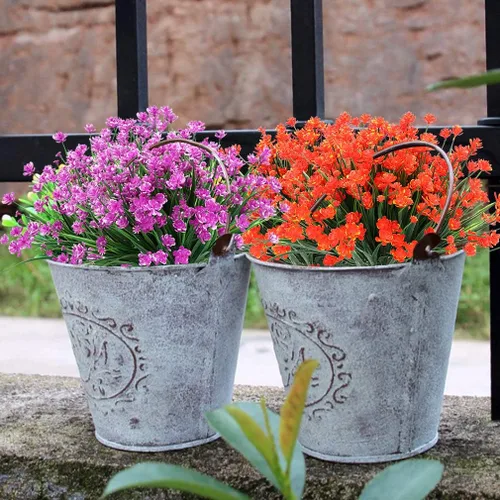 Vista 3 de Plantas y flores artificiales para exteriores, resistentes a los rayos UV