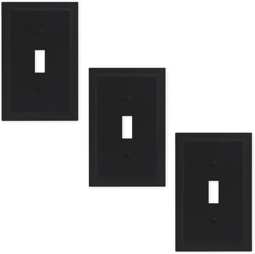 Vista 27 de Questech Cubiertas de tomacorrientes, placas de pared dúplex individuales, placas de interruptor de 1 banda, tamaño estándar, cubiertas de toma