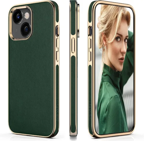 Vista 11 de LOHASIC Funda para iPhone 12 y iPhone 12 Pro - Fundas para teléfono i Phone 12 con borde cromado delgado, fundas de cuero de diseño suave, funda