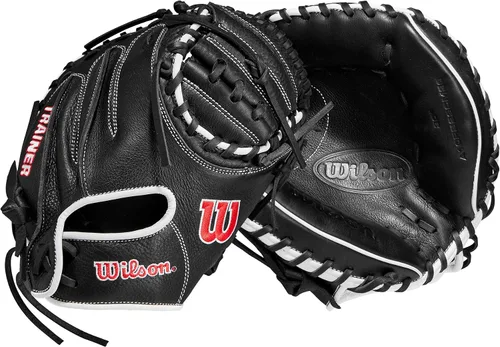 Vista 8 de Wilson Guantes de Béisbol Entrenador - Negro/Rojo