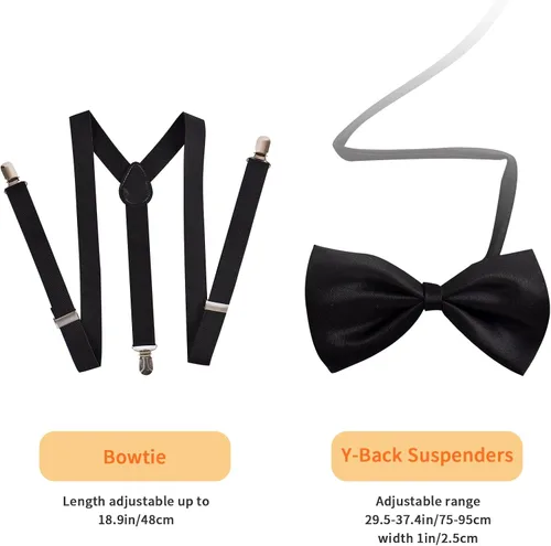 Vista 3 de dipartro Disfraz de anciano para niños y hombres, juego de accesorios de disfraz de abuelo con cejas falsas de bigote, barba, tubos, bastón, gafas