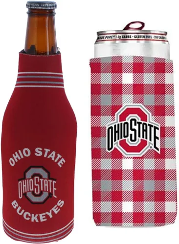 Vista 80 de College Team Color Logo Can & Bottle Holder Insulator Beverage Cooler Set
