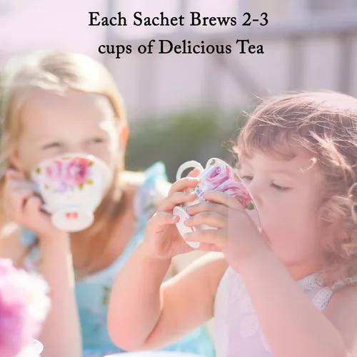 Vista 3 de Tés para niños de flores de manzana dulce de La Tea Dah, Té de Rooibos y canela de manzana para niños, sin cafeína, tés afrutados para pequeñas