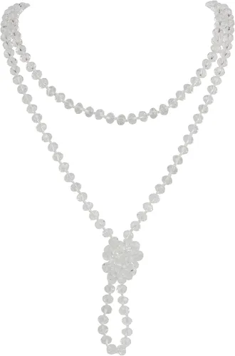 Vista 10 de Firstmeet Collar largo de cuentas de moda con nudo de cuerda, versátil, 60 pulgadas, joyería de disfraz para mujer Aqua Sky AB