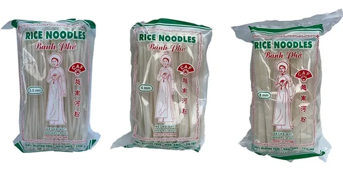 Vista 7 de CAF Fideos de arroz de primera calidad – Palitos de arroz Banh Pho sin gluten para Pho, Pad Thai y salteado – 14 onzas, 0.157 in (paquete de 1)