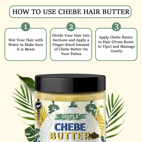Vista 14 de WOZUTUNT 8.8 oz Mantequilla de Chebe para el Crecimiento, Engrosamiento y Humectación del Cabello - Mantequilla de Crema para el Cabello de Alta