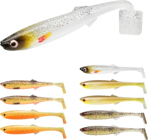 Vista 14 de TRUSCEND Shadtale Easy Catch Soft Fishing Lures, Unique Vibration and Action for Various Rigs, Paddle Tail Swimbaits Trailer for Bass, Trout