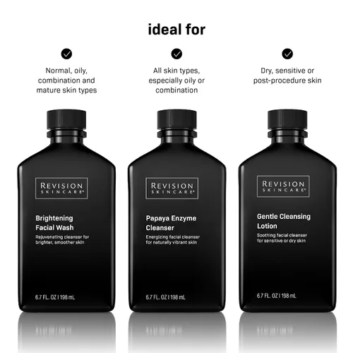 Vista 6 de Revision Skincare Loción limpiadora suave, limpiador cremoso que elimina el maquillaje, la suciedad y los desechos sin alterar el delicado