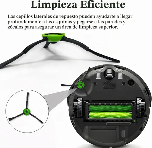 Vista 5 de 6 Pack de cepillos laterales de repuesto compatibles con iRobot Roomba i & j & e Series Todos los modelos, accesorios de cepillos de barrido