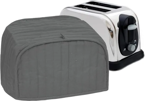 Vista 10 de Funda RITZ Premium Universal para tostadora de dos rebanadas, 11.25" x 5.75" x 7", de poliéster y algodón acolchado, protector contra huellas Negro