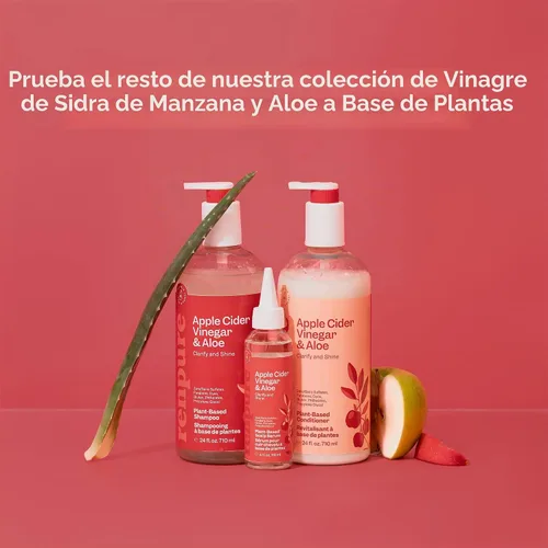 Vista 5 de RENPURE Champú aclarante de vinagre de sidra de manzana y aloe, cabello