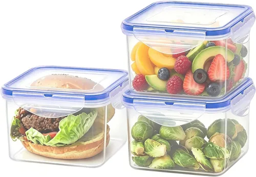 Vista 32 de KIGI Mini recipientes de plástico para almacenamiento de alimentos de 6 onzas con tapas herméticas y a prueba de fugas, ideales para almuerzo