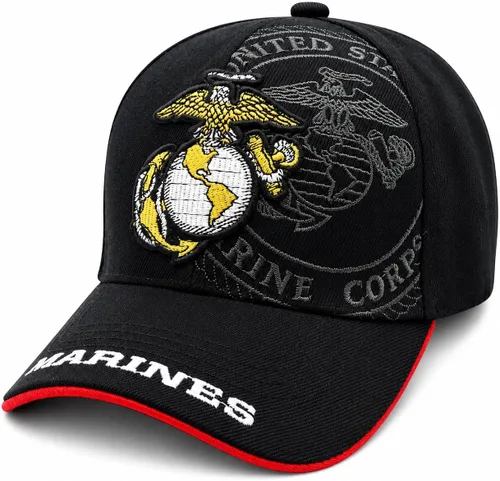 Vista 13 de Sombrero del Cuerpo de Marines de los Estados Unidos para hombre, gorra de béisbol militar oficial de la USMC, regalo para veteranos de los marines