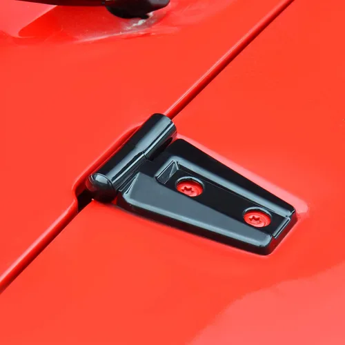 Vista 5 de 4 cubiertas protectoras de bisagra de puerta para Jeep Wrangler JK 2007-2018 de 2 puertas (negro)