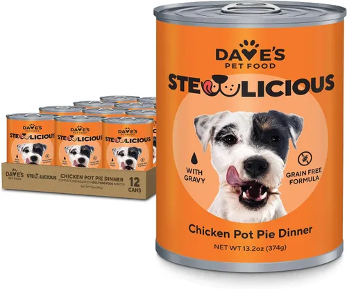 Vista 13 de Dave's Pet Food Stewlicoius - Alimento húmedo para perros sin cereales (Turkey & Sweet Potato en salsa), fabricado en Estados Unidos naturalmente