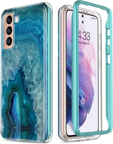 Vista 22 de ESDOT - Funda protectora para celular Samsung Galaxy S21, de grado militar, resiste caídas de 21 pies (probado), con diseños modernos, para niñas