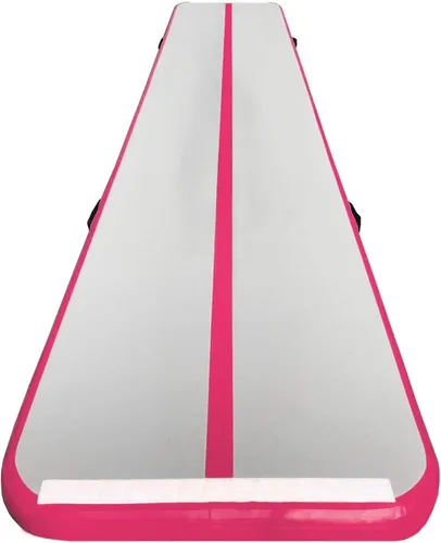 Vista 2 de 86 York Colchoneta inflable de gimnasia de 10, 13, 16 y 20 pies, con bomba para gimnasio, hogar, yoga, entrenamiento, niños, deporte, taekwondo/juego