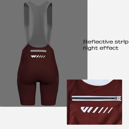 Vista 5 de Lo.gas Pantalones cortos de ciclismo acolchados para mujer, pantalones cortos de bicicleta con acolchado 4D, pantalones de ciclismo con bolsillos