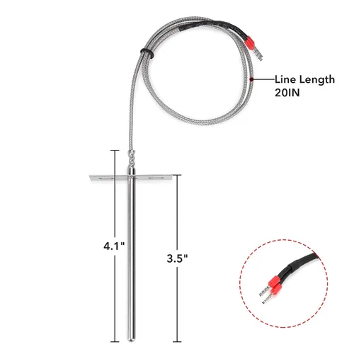 Vista 2 de Stanbroil Sensor de sonda de temperatura RTD de repuesto para todas las parrillas de pellets de madera Pit Boss serie 700 y 820