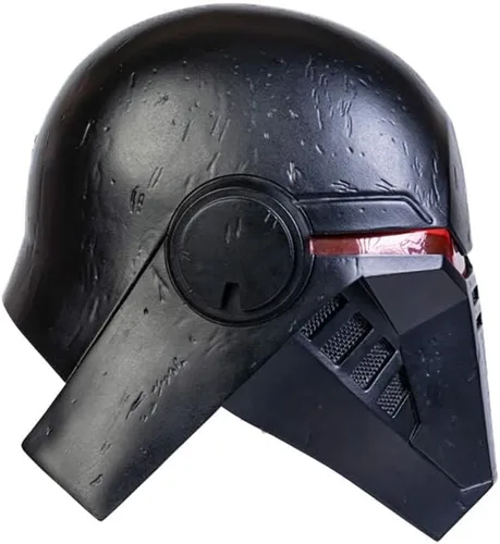 Vista 4 de Evere - Casco de cosplay de Halloween Deluxe, máscara de resina para toda la cabeza, utilería de cosplay, para interpretar roles, coleccionable Negro