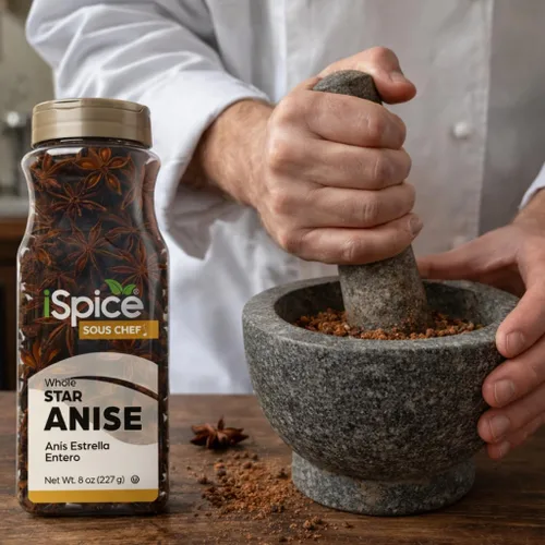 Vista 6 de iSpice Premium Anís estrellado multiusos Especias esenciales de cocina Anis Estrellado Estrella De Anis totalmente natural 8 oz (227 g)