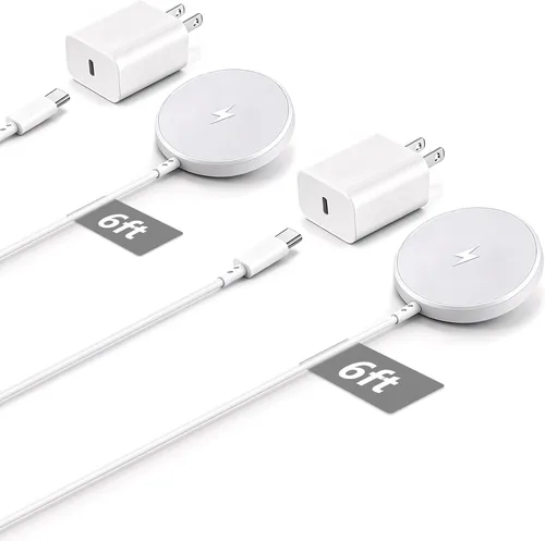 Vista 8 de Cargador inalámbrico magnético para iPhone 17/16/15,15W 6ft Apple MagSafe Charger