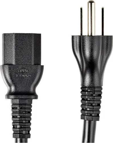 Vista 5 de Amazon Basics Cable de alimentación para PC, 3 pies, Cable de alimentación CA para monitor, computadora, TV, 3 clavijas, 18 AWG, 125 voltios, negro