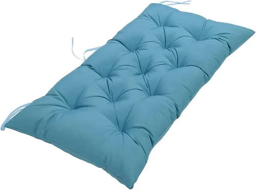 Vista 10 de Cojín de banco para exteriores, color negro, antideslizante, para muebles de exterior, almohadillas gruesas para sillas de patio de 40 pulgadas