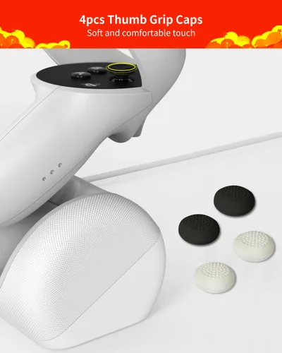 Vista 4 de Kit de repuesto de joystick para controlador Oculus Quest 2 9 en uno accesorios Oculus Quest 2 para controlador Oculus incluye 2 palillos