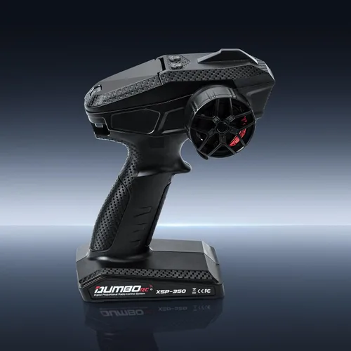 Vista 2 de Hosim DUMBORC X5P 5CH RC remoto y receptor con giroscopio para tanque