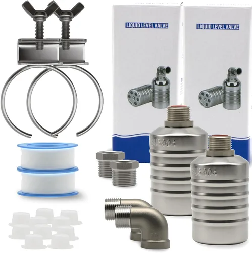 Vista 7 de HXH - Kit de válvula de flotador de agua de acero inoxidable NPT 304 de 1/2