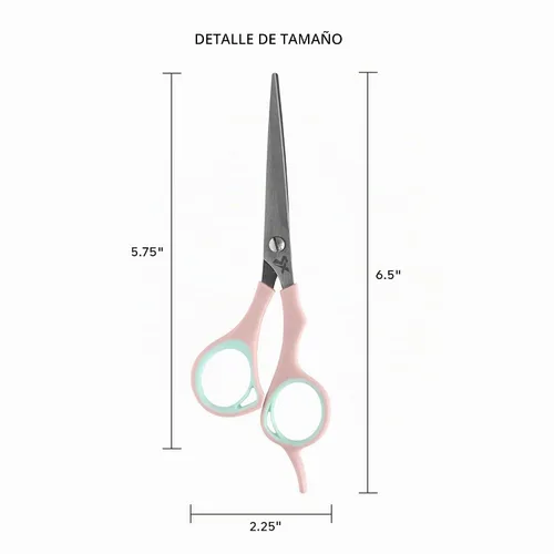 Vista 3 de Cricket Style Xpress Goodie - Tijeras de corte de pelo con 2 tijeras, 5.75 pulgadas, color rosa y menta