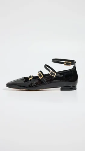Vista 5 de Alohas Zapatos planos de ballet de cuero negro Luke Onix para mujer