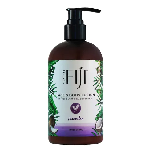 Vista 24 de Coco Fiji Loción facial y corporal infundida con aceite de coco, loción para piel seca, crema facial hidratante y loción de masaje para mujeres