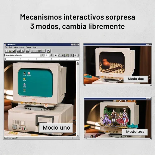 Vista 3 de BRICKKK Juego de bloques de construcción de computadora retro, kit de modelo de PC vintage para adultos, juego de ladrillos de modelo de computadora
