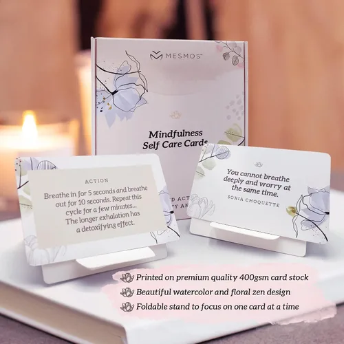 Vista 4 de MESMOS 52 tarjetas de cuidado personal de atención plena con pasos prácticos, regalos para aliviar el estrés, regalos de San Valentín para parejas
