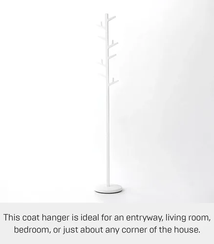 Vista 2 de YAMAZAKI Home Branch Perchero Perchero Árbol/De Pie Y Percha Para Sombreros, 69" - Acero