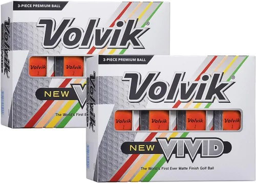 Vista 10 de Volvik Paquete de 3 pelotas de golf con acabado mate de alta calidad Vivid