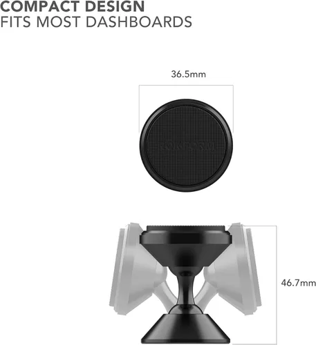 Vista 6 de Rokform - Soporte magnético ajustable para automóvil, giratorio de 360 grados con cinta VHB 3M, soporte para teléfono celular, soporte de aluminio