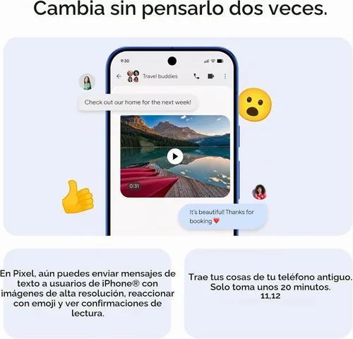 Vista 8 de Google Pixel 10 - Smartphone Android desbloqueado - Asistente Gemini AI, cámara trasera triple avanzada, batería de carga rápida de 24+ horas