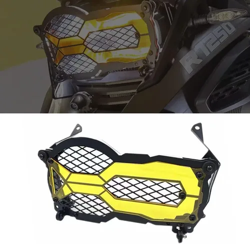 Vista 8 de R1200GS R1250GS motocicleta faro cabeza luz delantera lámpara protector protector rejilla para BMW R 1200 1250 GS LC ADV aventura